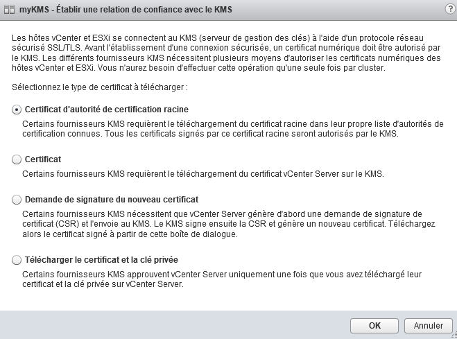 KMS-Zertifikat importieren