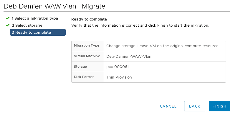 Finalize migration