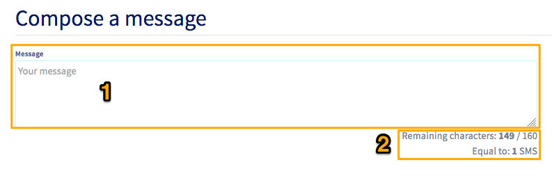 send sms control panel