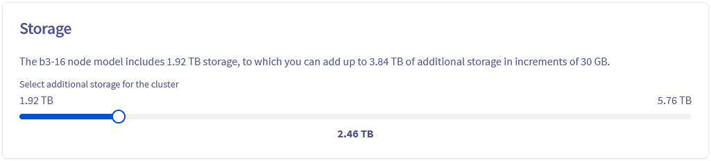 Choose storage