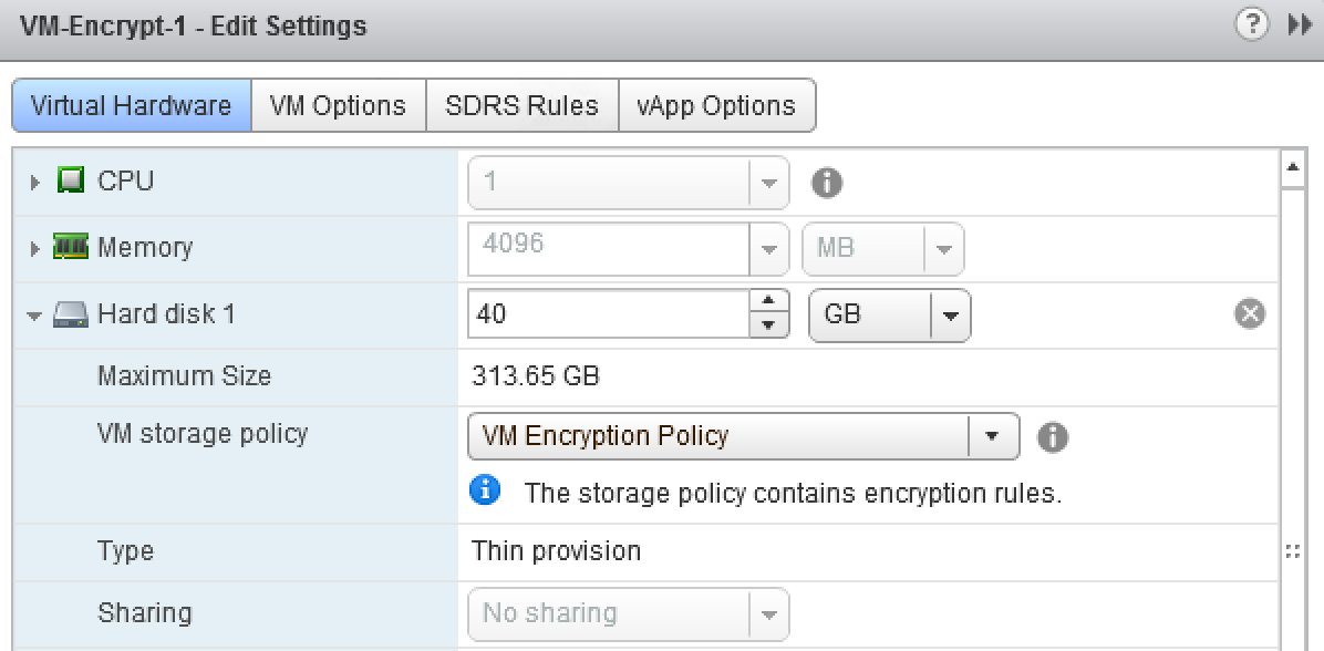 vérification de la configuration