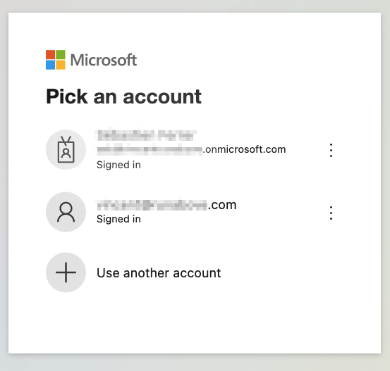 Entra ID Login Schritt 1