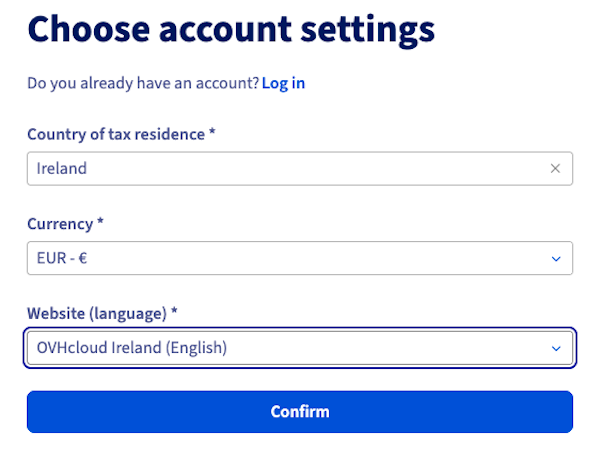 Create an account