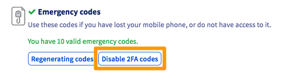 2FA codes