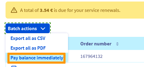 Pagamento da dívida