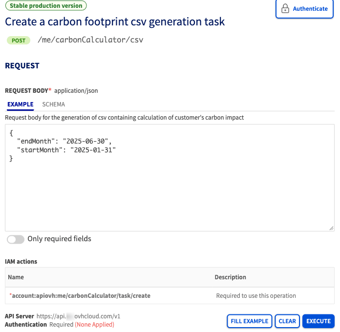 API