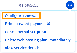 configure renewal