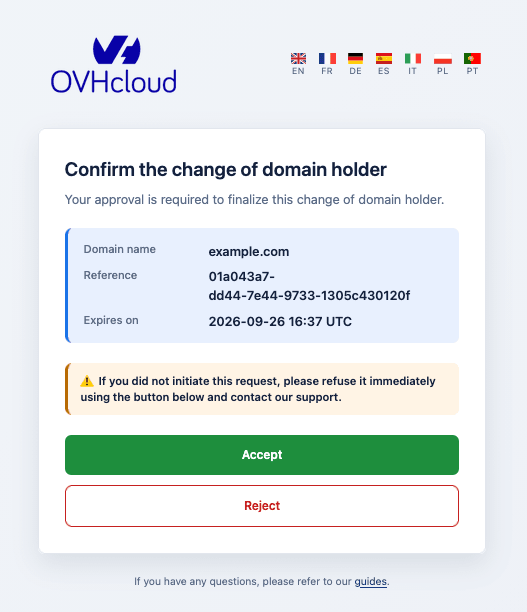 Validation page