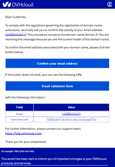 Verifica dell'indirizzo e-mail