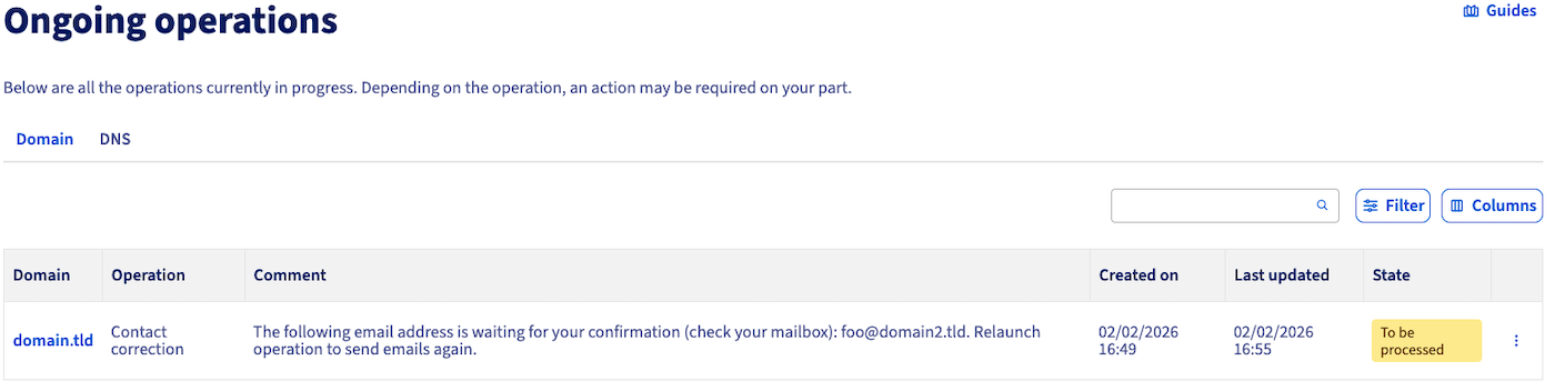Operazione del nome di dominio