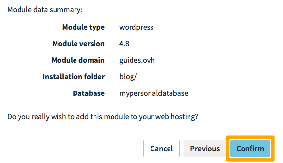 Validation de l'installation en mode avancé