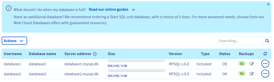 Lista de BDD Start SQL