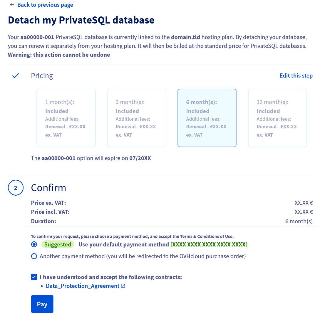 Detach Web Cloud Databases