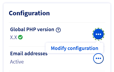 Global PHP version