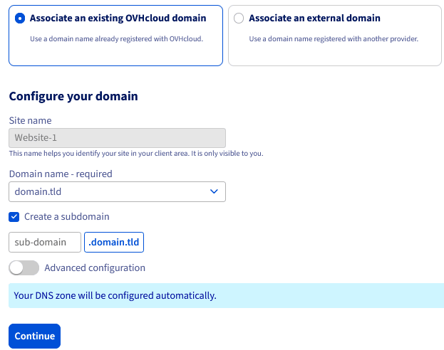 Add domain