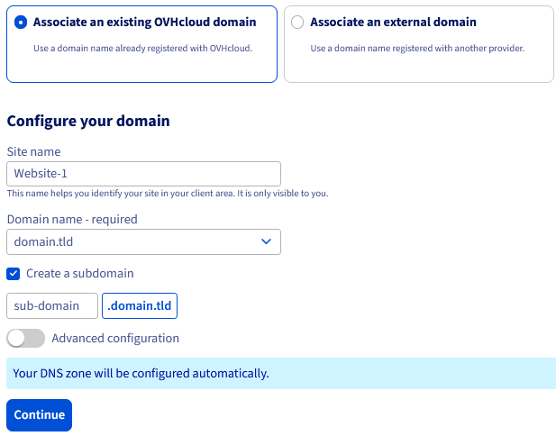 Add domain
