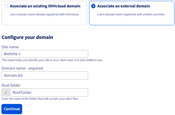 Add external domain