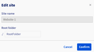 Edit root folder