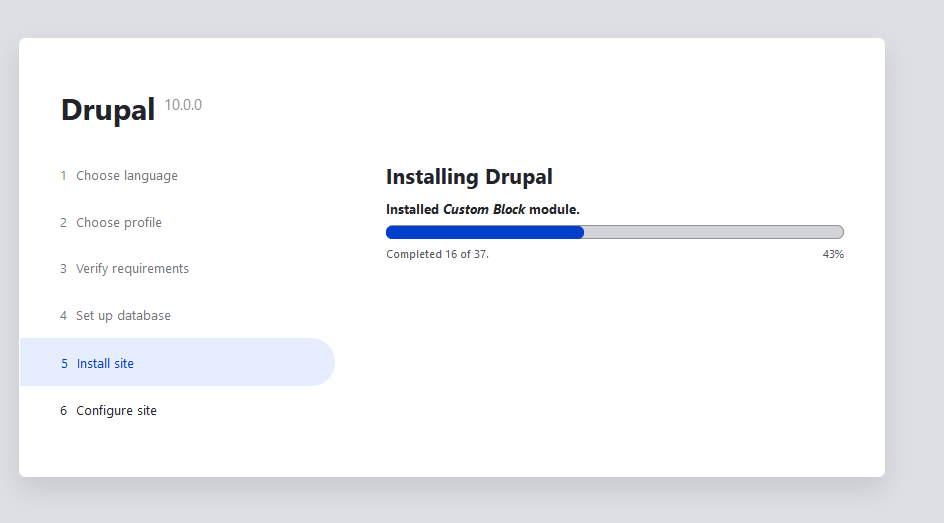 Drupal instalation step 4
