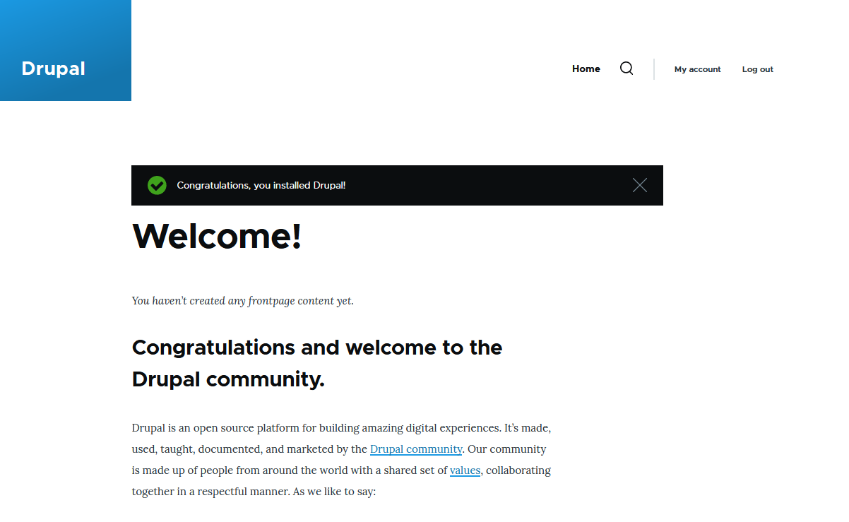 Drupal instalation step 6