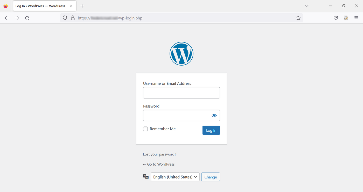 WordPress - Admin login