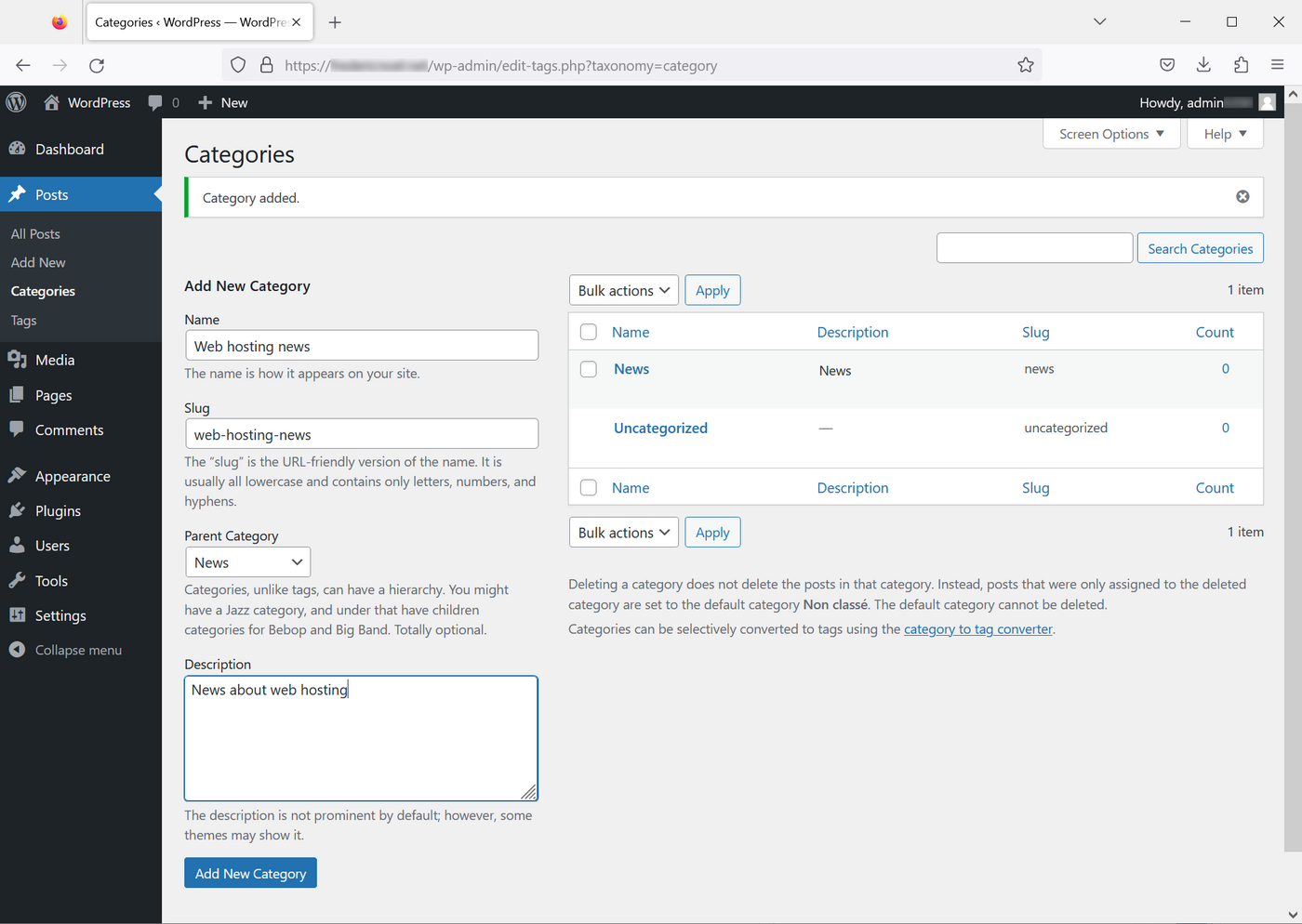 WordPress - Sub-estina