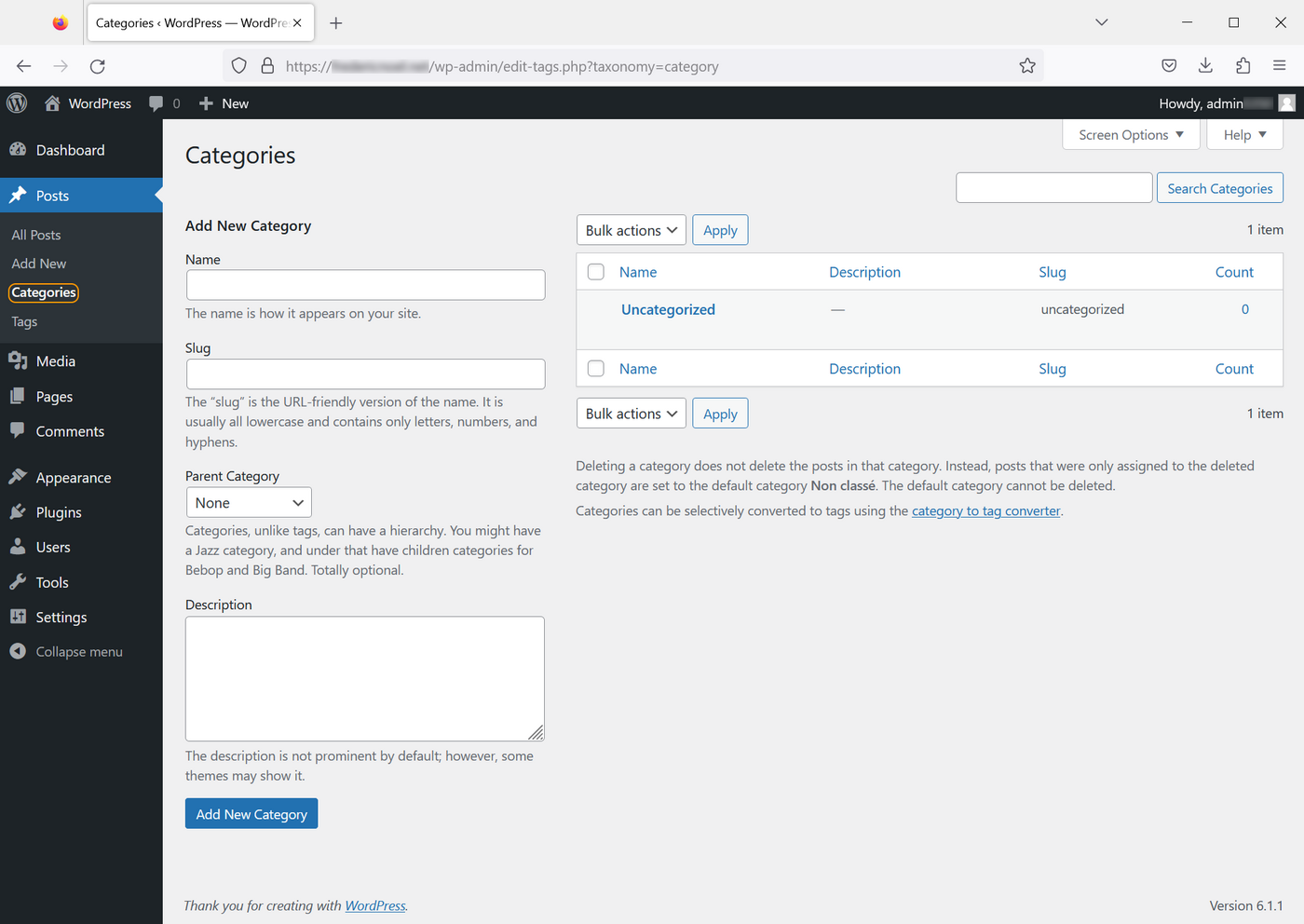 WordPress - Categorie
