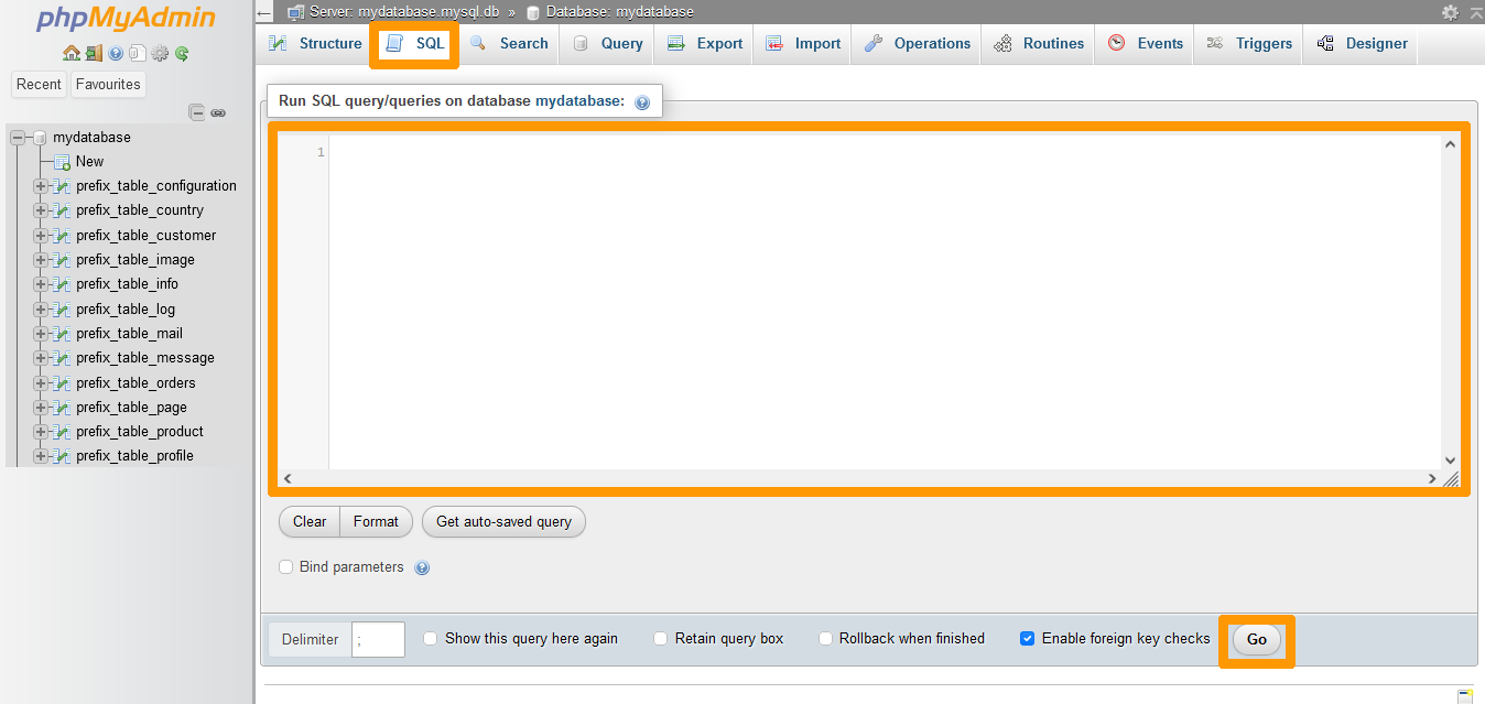 phpMyAdmin SQL request