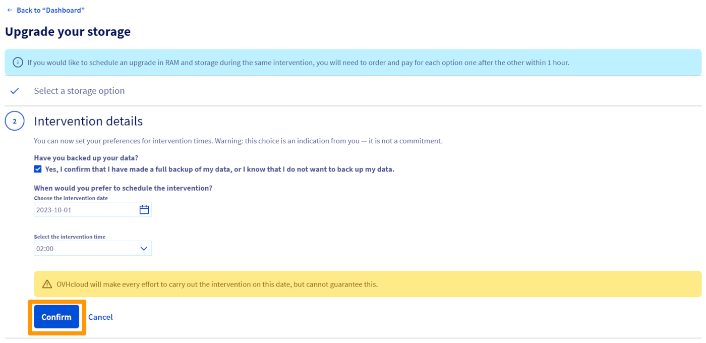confirm intervention