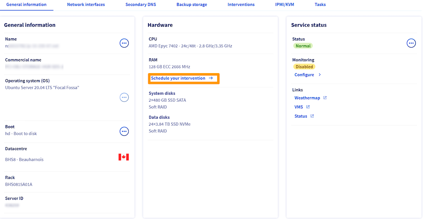 schedule intervention