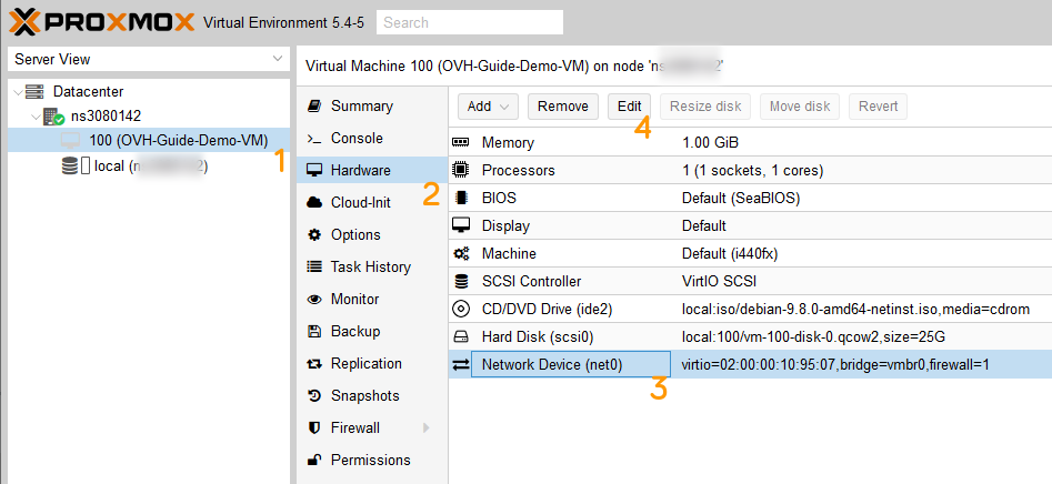 przekierować do urządzenia  sieciowego