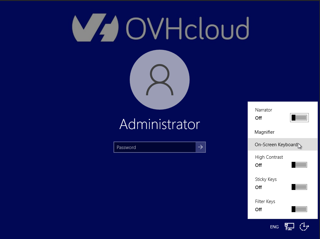 KVM accessibility Screen