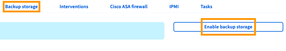 Włącz Backup Storage