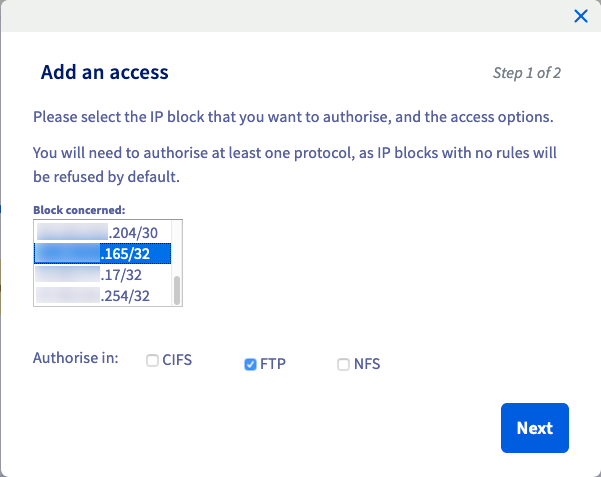 Dodaj dostęp do backupu