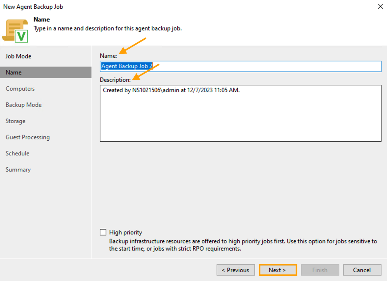Name - name and description