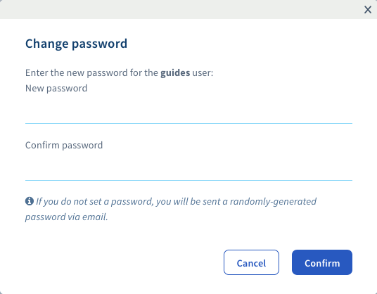 Modifica password
