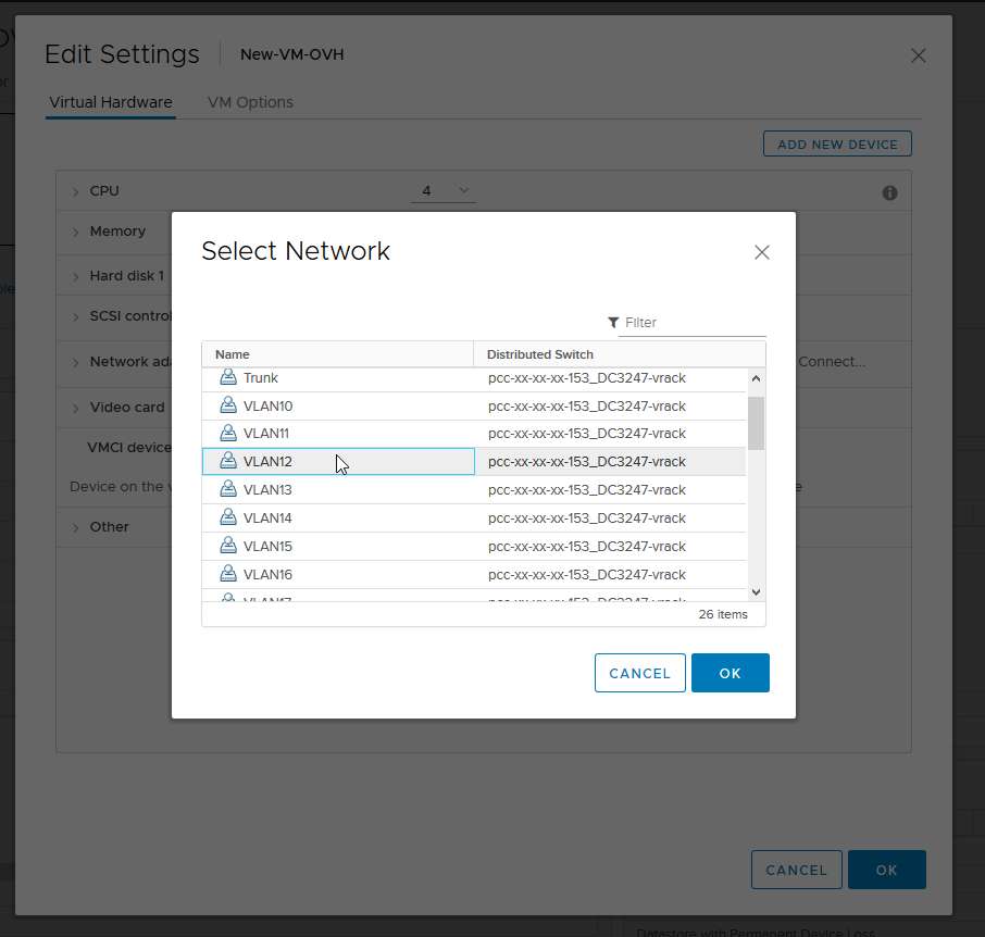VLAN for SDDC