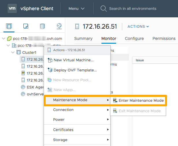 Aktivierung des Wartungsmodus