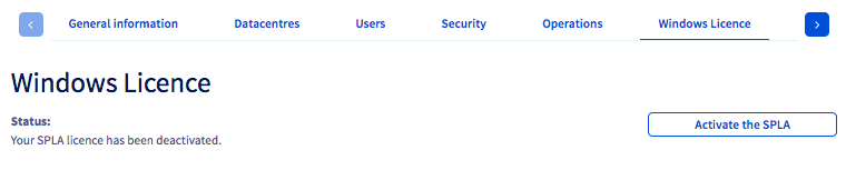 Windows SPLA Licence