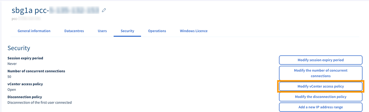 Setting access policy