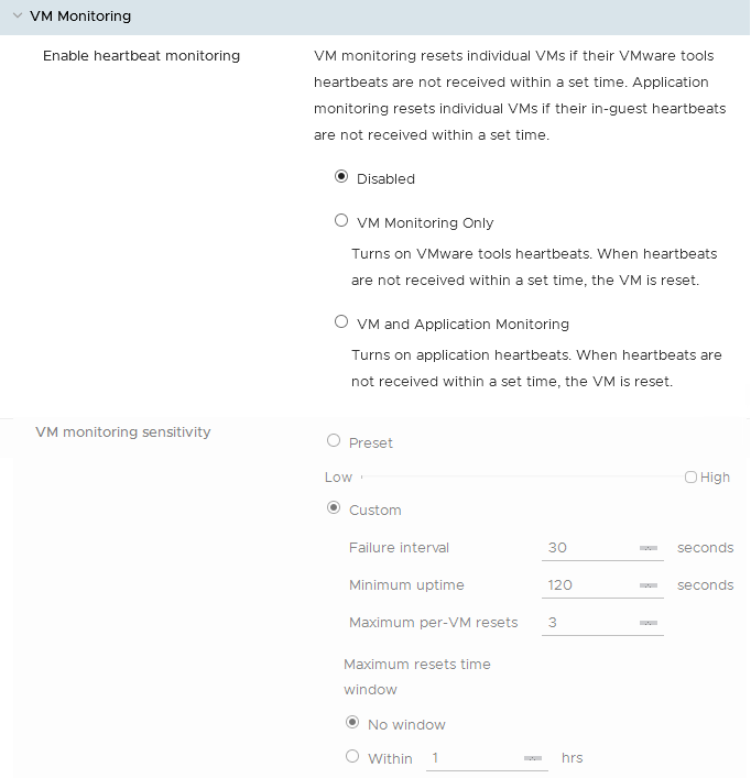 Supervisión de las MV