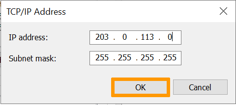 Additional IP configuration