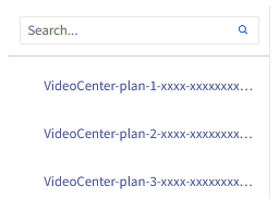 Video Center page listing the videos hosted on the account