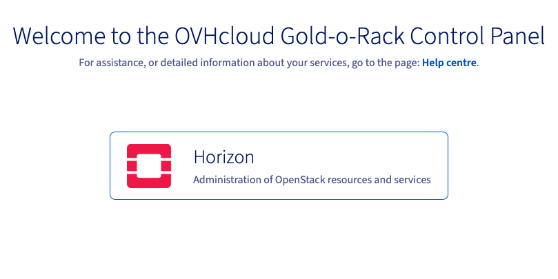 Location of the shortcut to Horizon