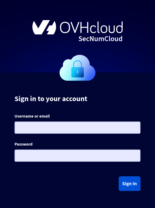 Page de connexion du Regional Manager