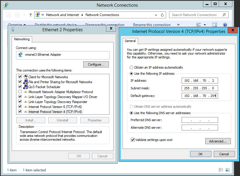 Configure a public IP address on Windows