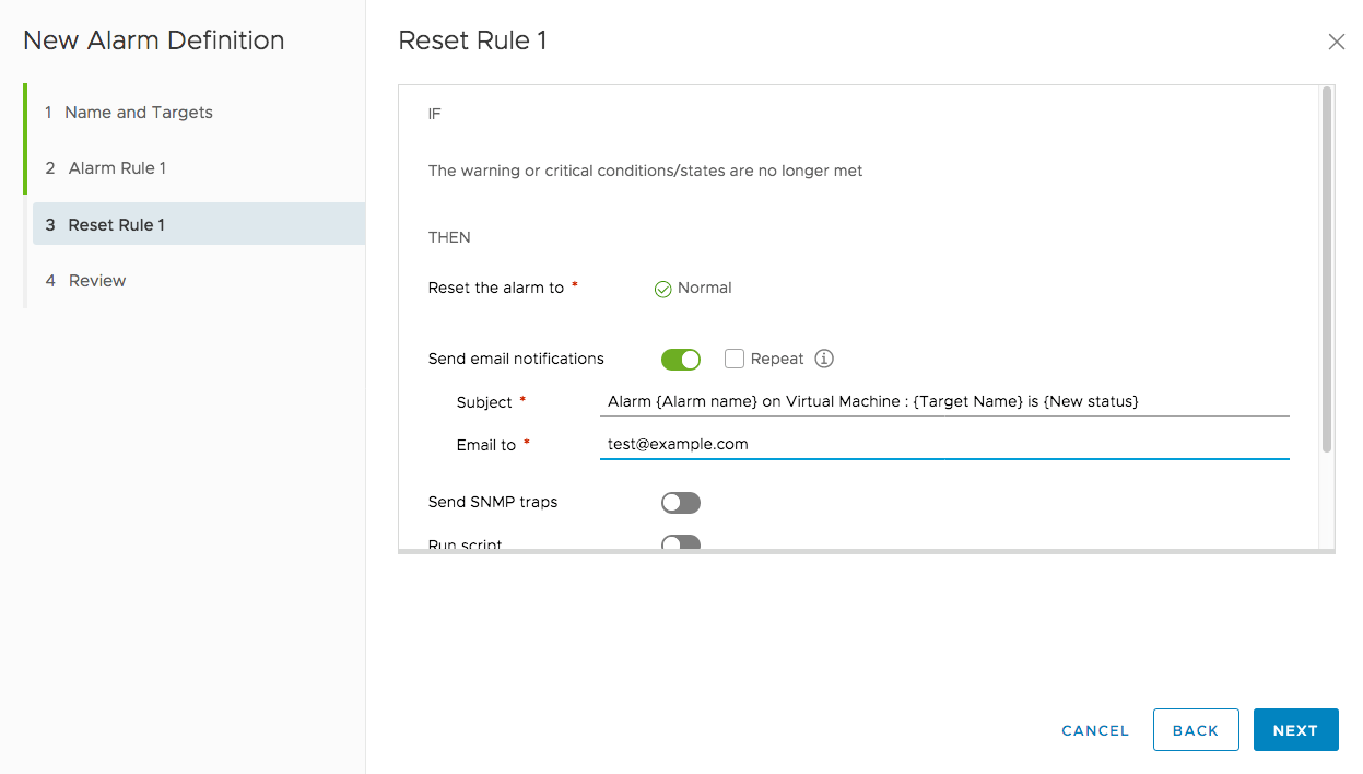 Sospensione dell'alert