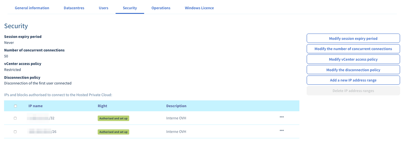 Sicherheitseinstellungen
