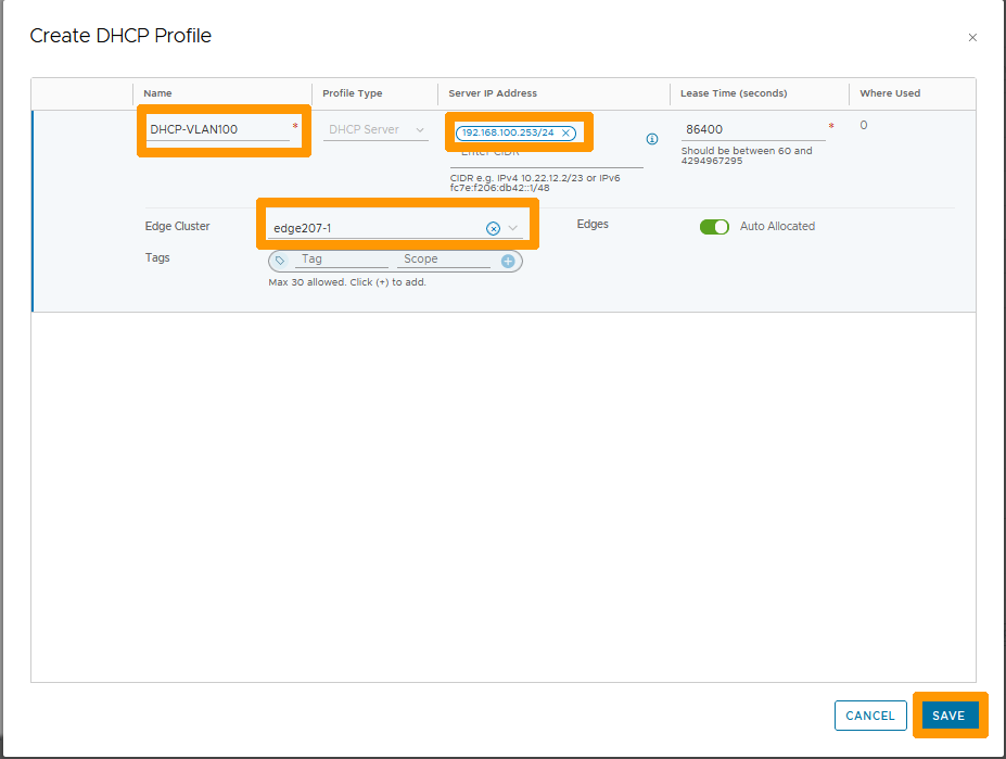 04 Configure DHCP fo VLAN SEGMENT 04