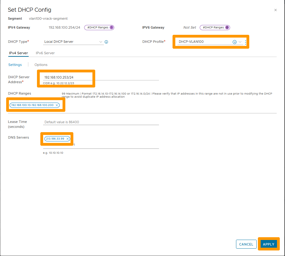 04 Configure DHCP fo VLAN SEGMENT 05